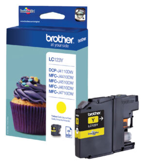 INKCARTRIDGE BROTHER LC-123 GEEL