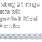 BINDRUG FELLOWES 12MM 21RINGS A4 WIT