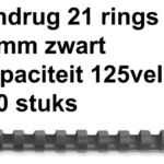 BINDRUG FELLOWES 16MM 21RINGS A4 ZWART