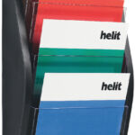 FOLDERHOUDER HELIT WAND 4 X A4 ZWART
