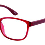 LEESBRIL +2.00 REGENBOOG DONKER ROOD