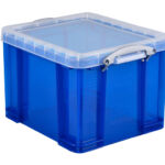 OPBERGBOX RUB 35 LTR 480X390X310 MM TRANSP BLAUW