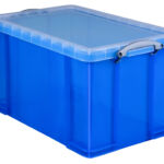 OPBERGBOX RUB 84 LTR 710X440X380MM TRANSP BLAUW