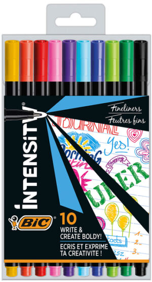 FINELINER BIC INTENSITY FINE PAK 10 ASSORTI