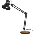 BUREAULAMP UNILUX BAYA LED ZWART/BAMBOE