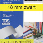 LABELTAPE BROTHER TZE-641 18MMX8M GEEL/ZWART