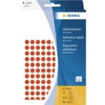 ETIKET HERMA 2212 ROND 8MM ROOD 5632STUKS