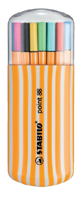 FINELINER STABILO POINT 88 ZEBRA-ETUI ASS