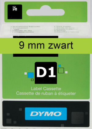 LABELTAPE DYMO 40919 9MMX7M D1 GROEN/ZWART