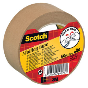 VERPAKKINGSTAPE 3M SCOTCH P5050 50MMX50M PAPIER BR