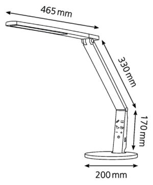 BUREAULAMP HANSA LED VARIO PLUS ANTRACIET