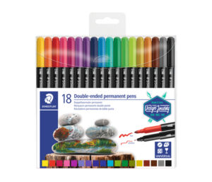 VILTSTIFT STAEDTLER PERM DUBBELE PUNT ASS 18ST