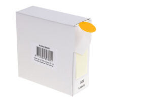 ETIKET RILLPRINT 25MM 500ST OP ROL FLUOR ORANJE