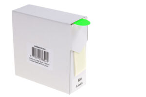 ETIKET RILLPRINT 25MM 500ST OP ROL FLUOR GROEN