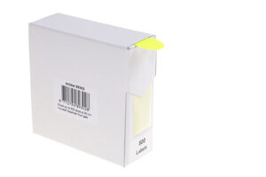ETIKET RILLPRINT 25MM 500ST OP ROL FLUOR GEEL