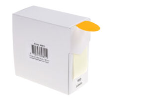 ETIKET RILLPRINT 35MM 500ST OP ROL FLUOR ORANJE