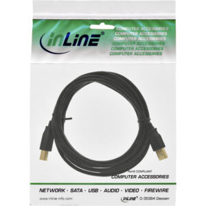 KABEL INLINE VERLENG USB-A 2.0 M/V 1.8 M ZWART