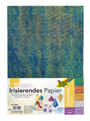 REGENBOOGPAP FOLIA 23X33CM IRISEREND 75GR 10V ASS