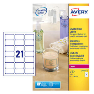 ETIKET AVERY L7782-25 63.5X38.1MM TR 525STUKS