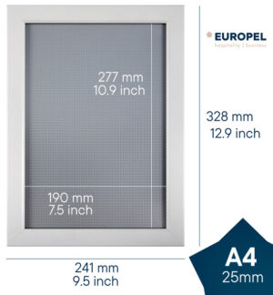 KLIKLIJST EUROPEL A4 25MM MAT WIT