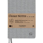 NOTITIEBOEK AURORA OCEAN A5 192BLZ LIJN 80GR GRIJS