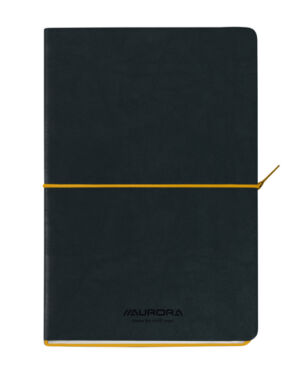NOTITIEBOEK AURORA TESORO A5 100BLZ LIJN 80GR GEEL