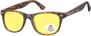 ZONNEBRIL MONTANA MET GEEL POLAR GLAS TURTLE