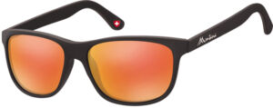 ZONNEBRIL MONTANA MET REVO ROOD GLAS MAT ZWART