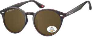 ZONNEBRIL MONTANA MET BRUIN POLAR ROND GLAS TURTLE