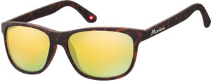 ZONNEBRIL MONTANA MET GEEL GLAS MAT TURTLE