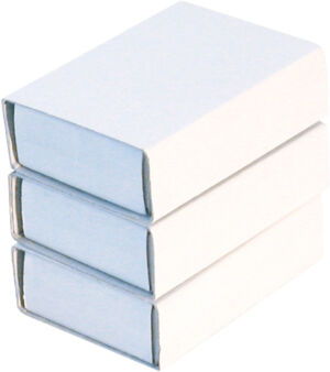 LUCIFERDOOSJES FOLIA KLEIN 53X37X11MM 10 STUKS WIT