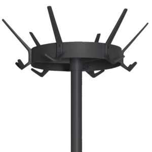 KAPSTOK VEPA BINS CROWN 18 HAKEN STAAND ZWART