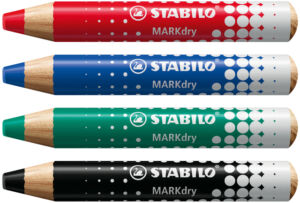 WHITEBOARDPOTLOOD STABILO MARKDRY 648/4 4ST ASS