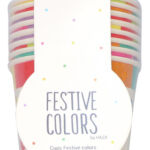 BEKERS HAZA FESTIVE COLORS 250ML 8 STUKS